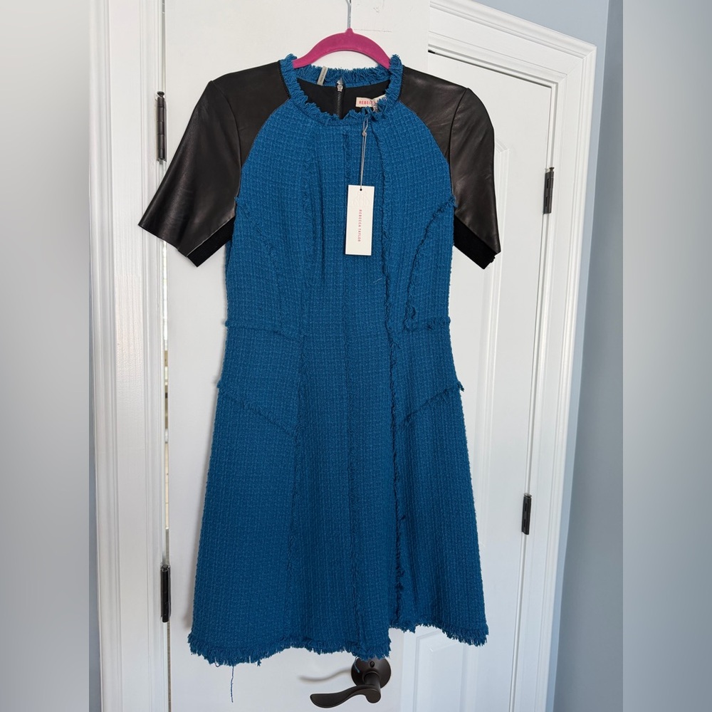 Rebecca Taylor Tweed Blue and Black Dress